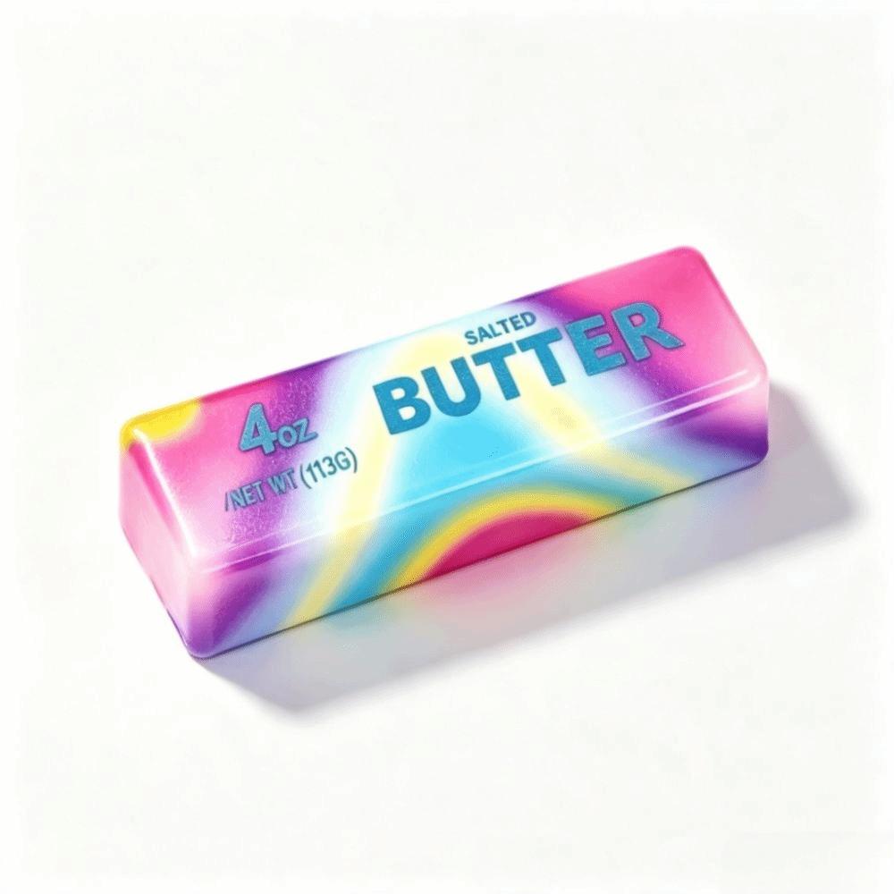 Slow Rising Butter Stick Squishy Toy Ranbow Color Butter Stick Fidget Toy Pressure Reduce