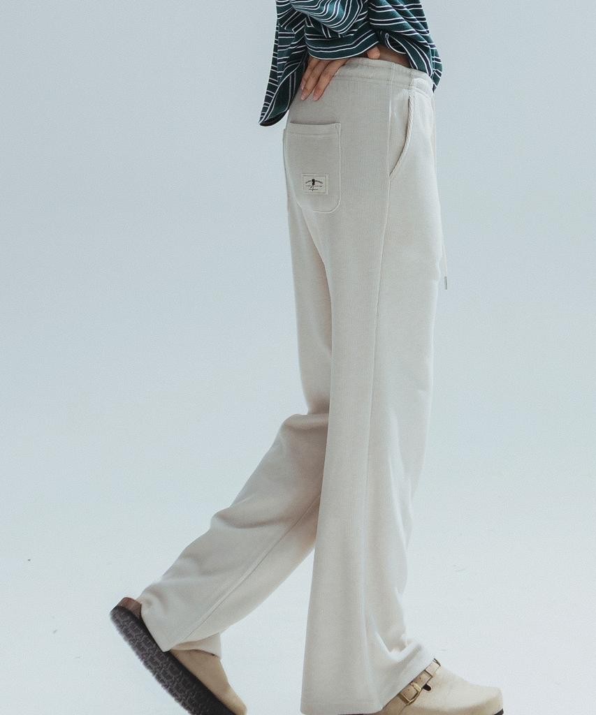 ANNEHEARTS Soft Knit Wide Easy Pants_Oatmeal