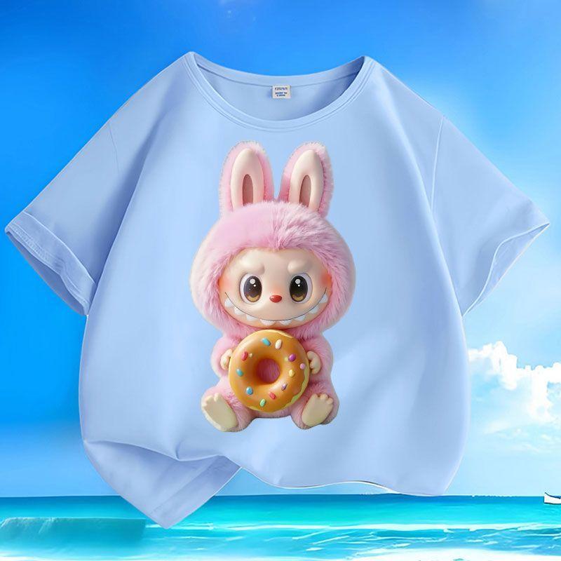 Pure Cotton Fashionable T-shirts for Children, Short-sleeved Tops for Boys and Girls In Summer