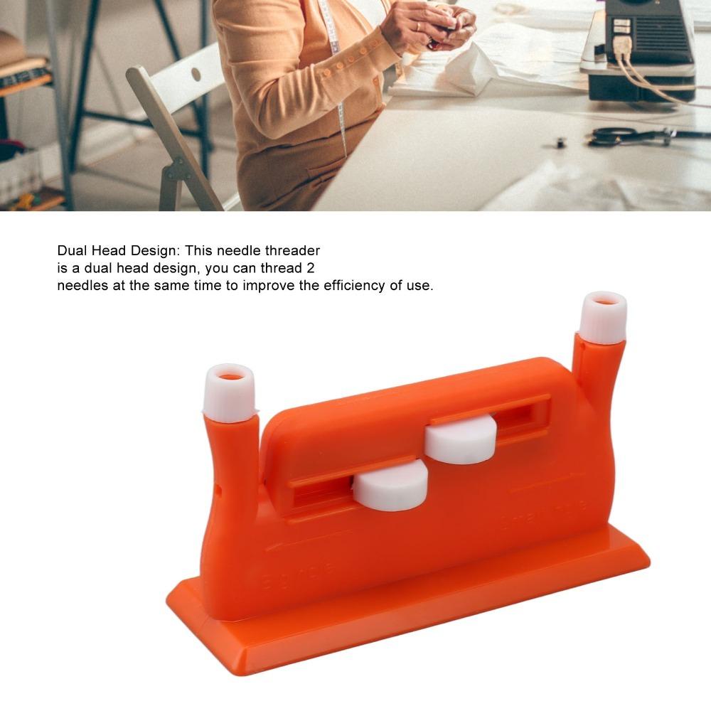 

with Needles Needle Threader Orange/Green Needle Helper Time Saving Sewing Tool Sewing Work