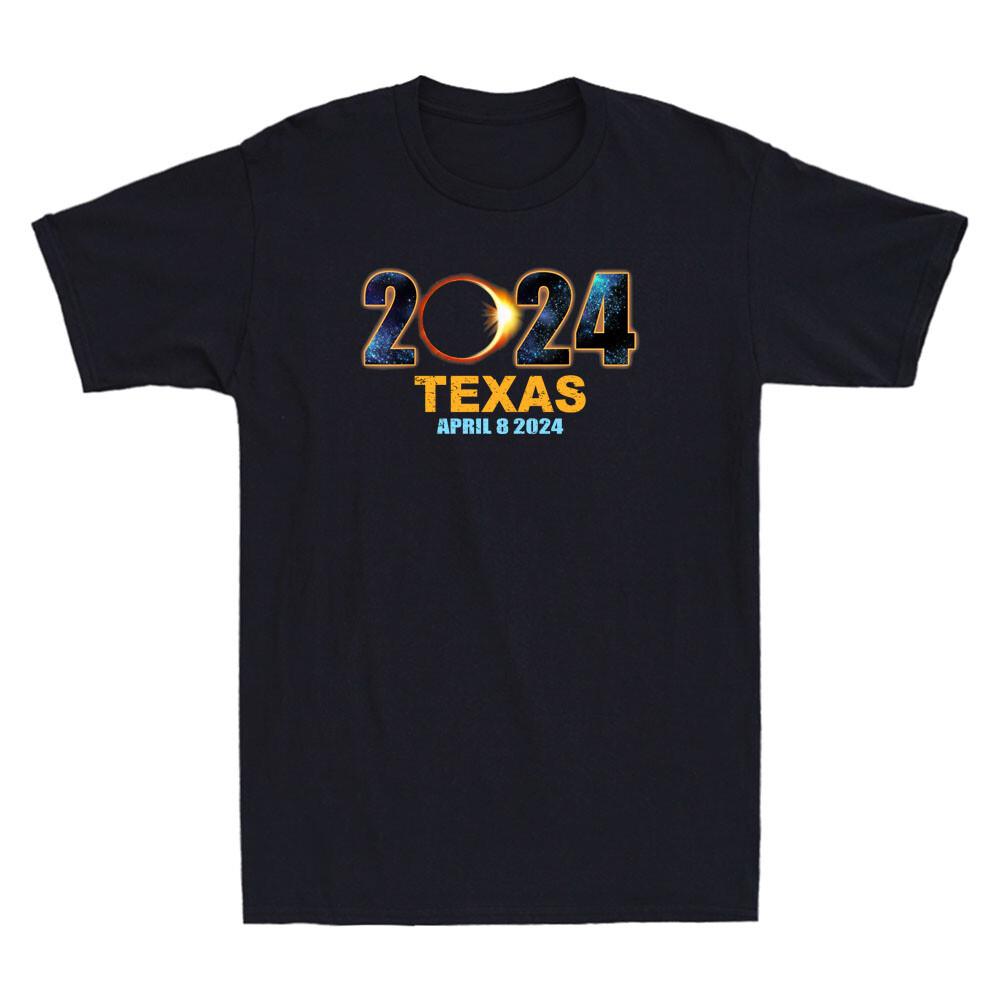 2026 Texas April 8 2026 Total Solar Eclipse Funny Geek Gift Retro Men T-shirt S