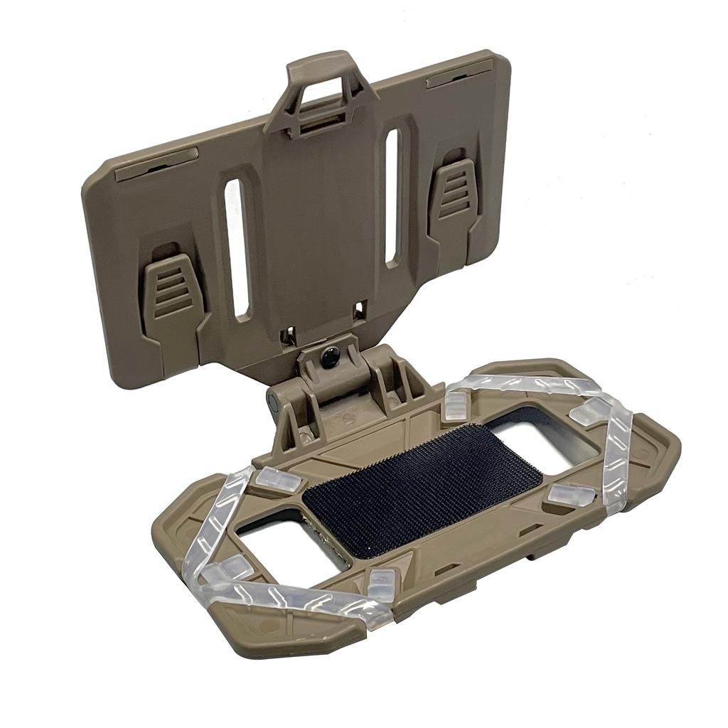 Tactical Molle Mobile Phone Carrier Quick Access Folding Holder for 4.7"-6.7" Phones Hunting Vest Chest Bracket Airsoft Otdoor