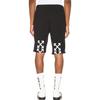 Off-White Printed Elastic Waist Casual Shorts Regular Fit Men Shorts Black OMCI006E19E300051088