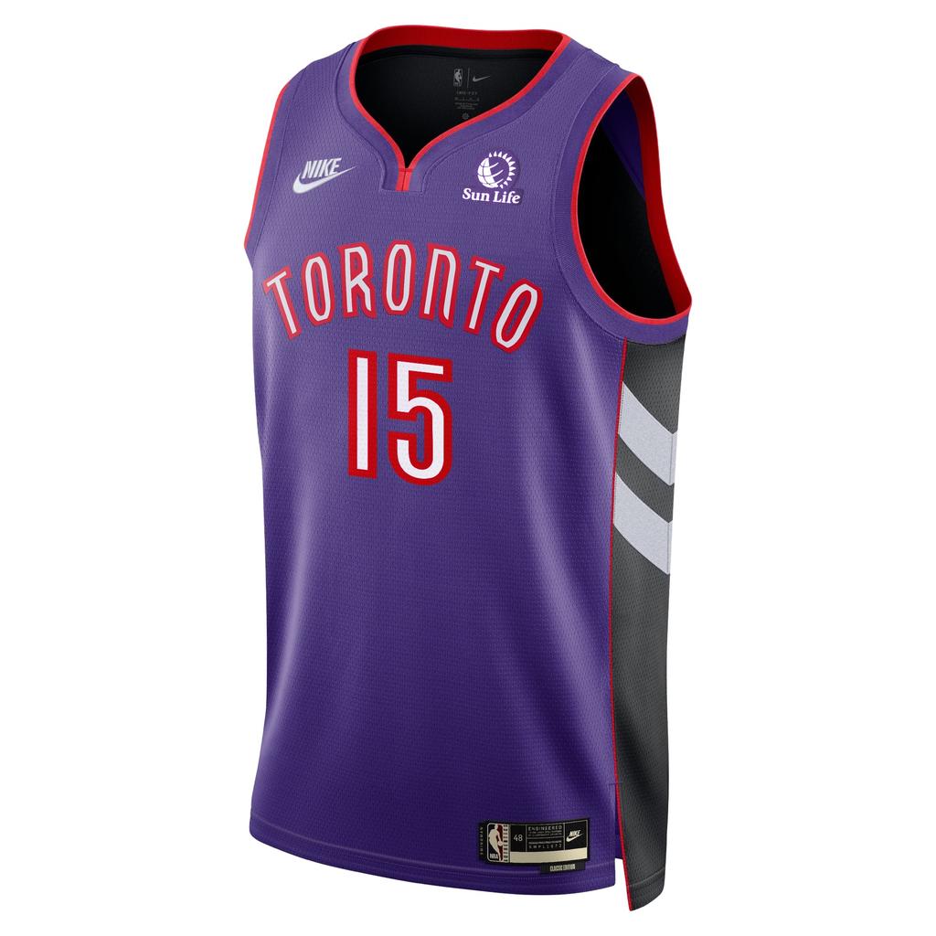 Nike X NBA Toronto Raptors Dri-Fit Swingman HWC Vince Carter Fashion Comfortable Versatile Sleeveless Basketball Jersey Unisex Jersey FQ4688-504