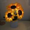 LED Sunflower Lamp USB Powered Table Lamp Decorative Sunflower Night Light Valentine's Day Gifts for Women Mom Wife Girlfriend