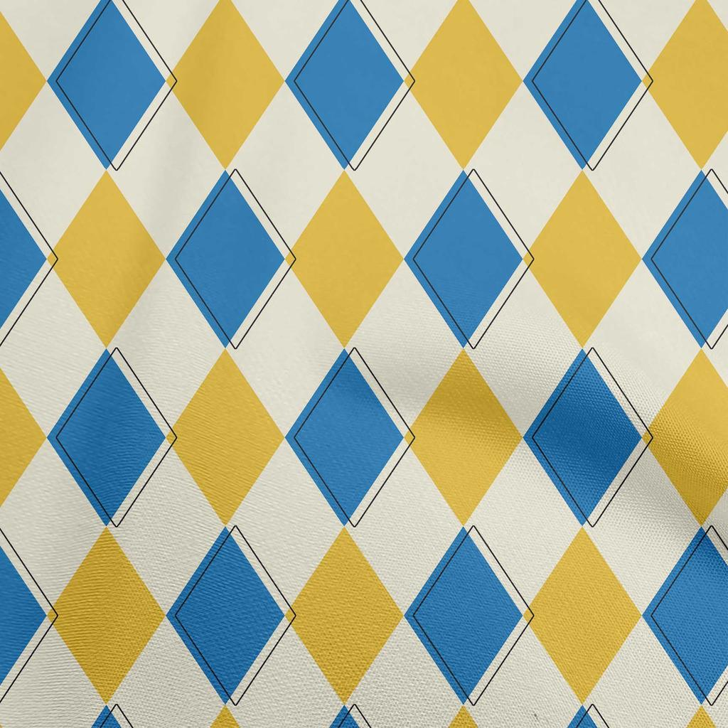 oneOone Cotton Flex Brown Fabric Argyle Fabric For Sewing Printed Craft Fabric By The Yard 40 Inch