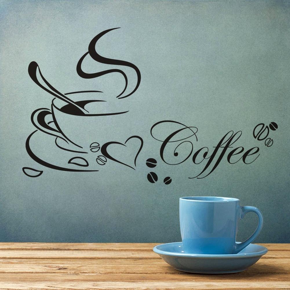 Coffee Wall Sticker Decor Kitchen Home Decals Quotes Vinyl Mural Removable Art