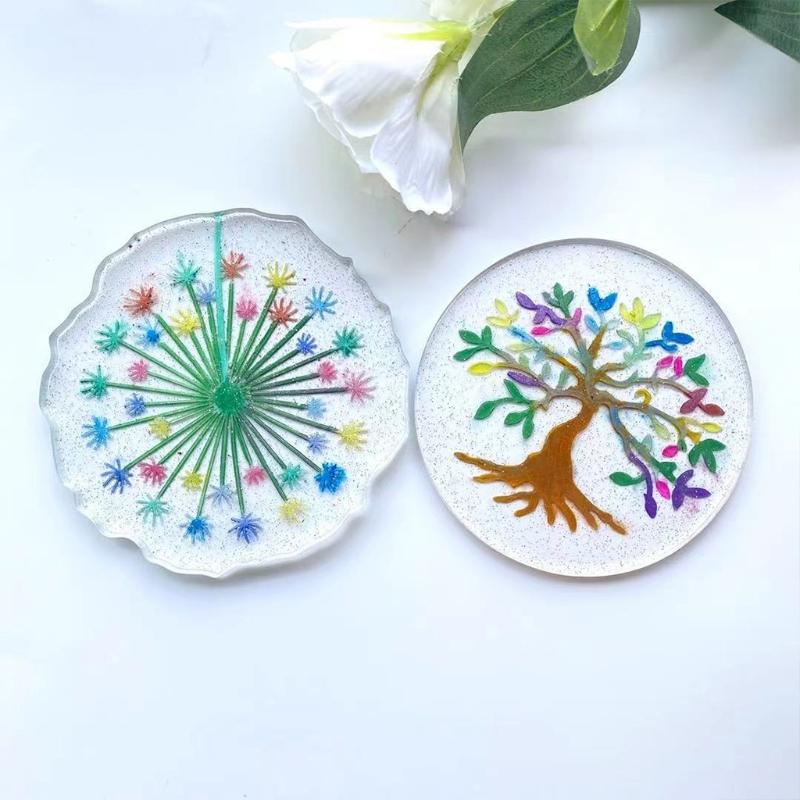 Silikonformen für Kunstharz, Untersetzer, Epoxidformen, Kunstharzgussformen zur Herstellung von Untersetzern, DIY-Kunstwerken aus Kunstharz