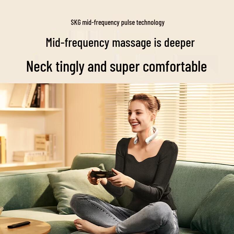 SKG K5-2 Smart Cervical Neck Massager with Red Light Heat CN plug (adapter included)