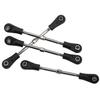 Ongwan RC Steering Rod, 4-Piece RC Steering Tie Rod Adjustable Rear Upper Linkage Rod for 110 RC Off-Road Cars