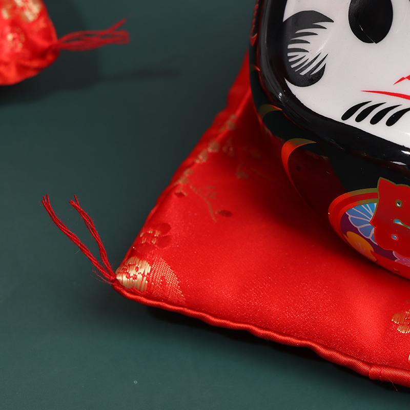 Japanische Keramik-Daruma-Puppe, Glücksbringer, Glücksschmuck, Bastel-Sparschwein