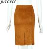 BITCED Women's Fashion Casual Solid Color Print Summer Spring Skirt