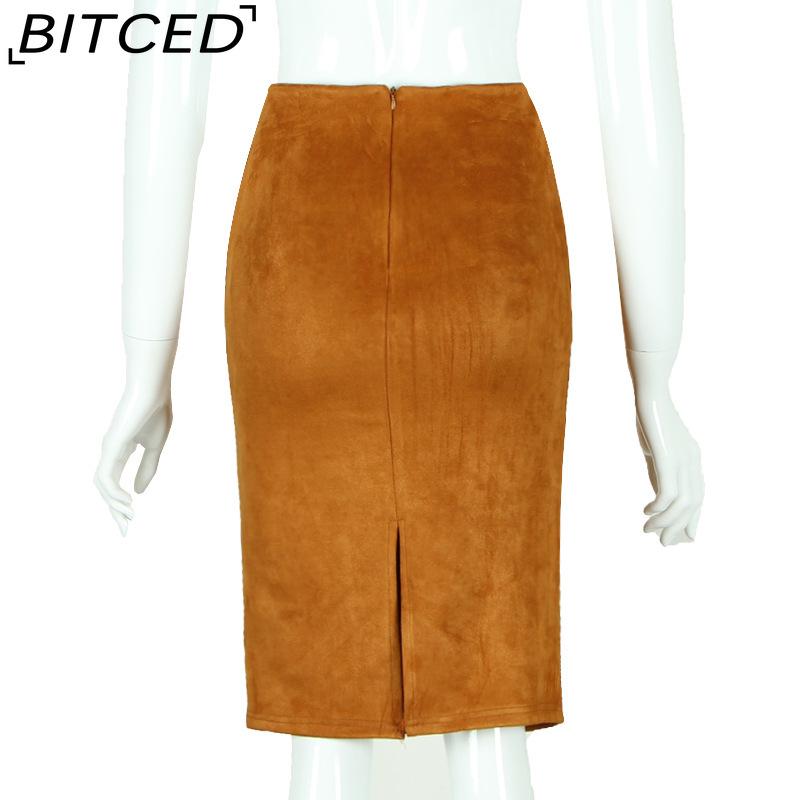 BITCED Women's Fashion Casual Solid Color Print Summer Spring Skirt