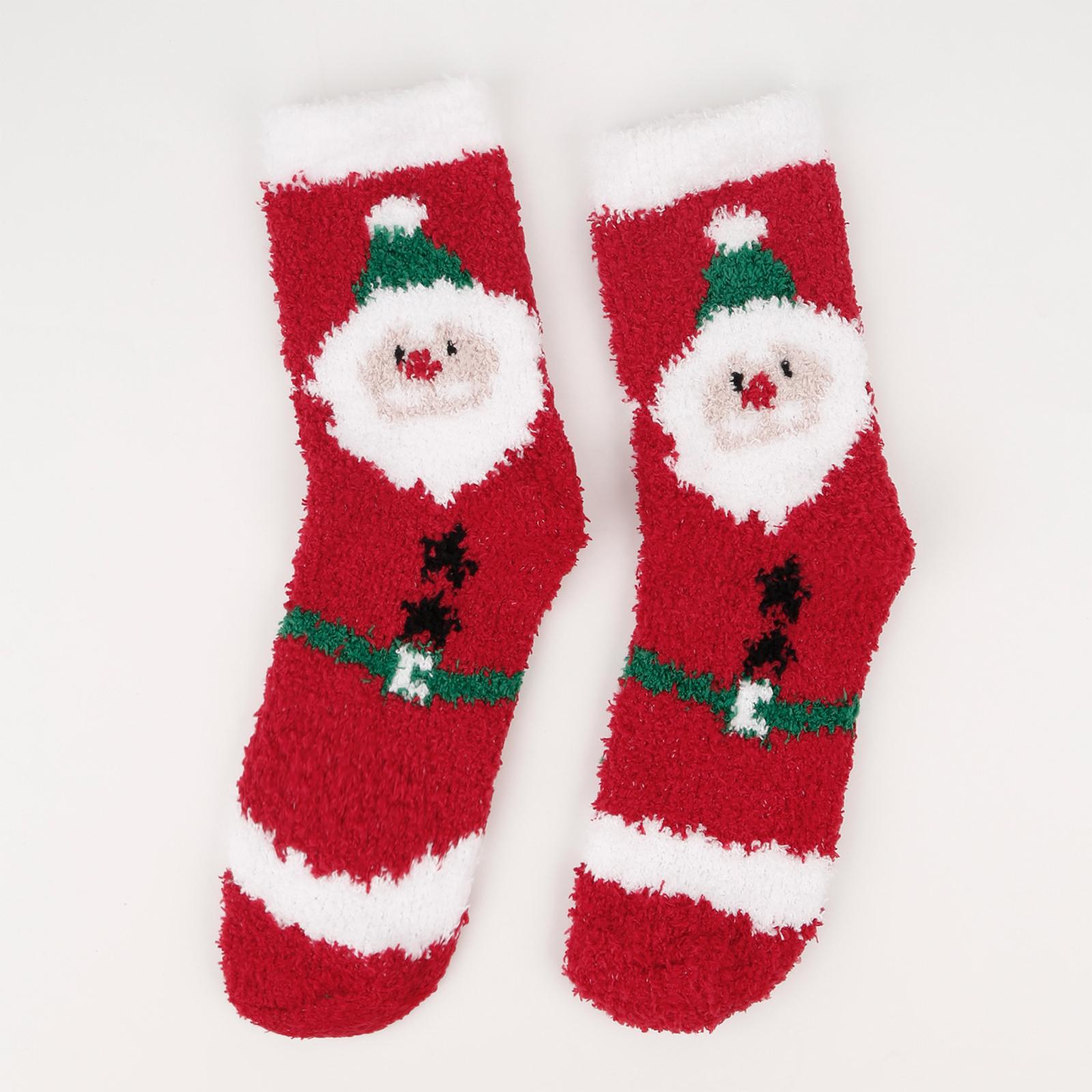 

Ladies Christmas Socks, Women s Cartoon Christmas Socks, Coral Velvet Floor Socks, Sleep Socks One Size красный