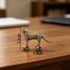 1Pcs Antique Brass Cat Figurine Mini Metal Cat Statue Retro Animal Ornament Home Office Desk Decor Collectible Gift
