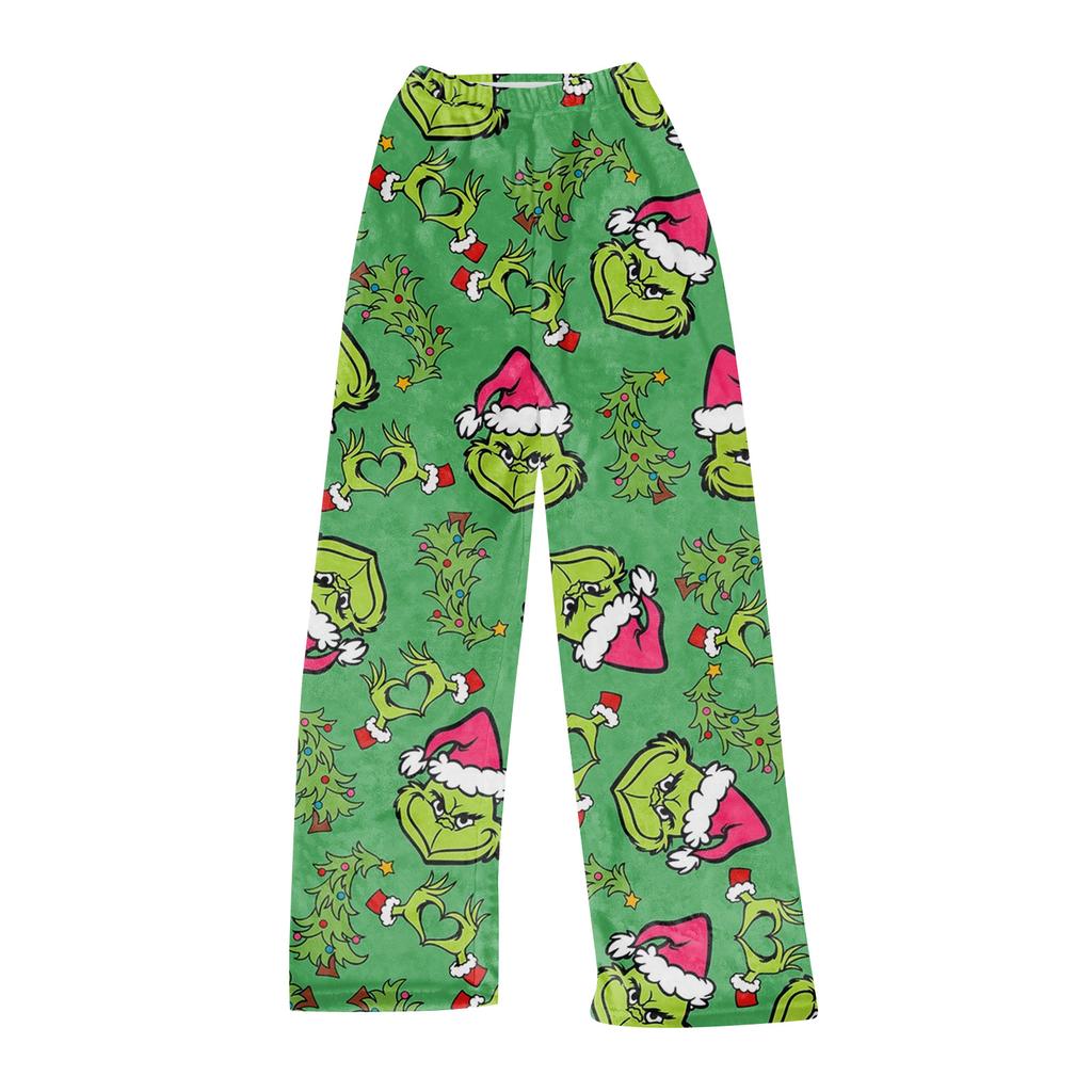 Women  Winter Print Pants Full Length Long Trousers Sports Pants