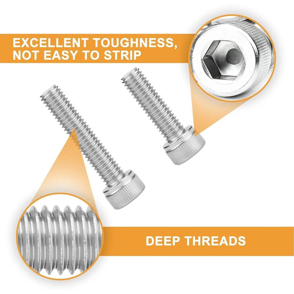 150-teiliger Sechskantschrauben- und Mutternsatz, M3-Edelstahlschraubenserie, für kleine Heimwerker-Reparaturprojekte