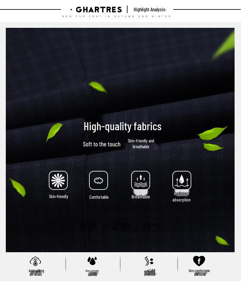 Men's High-End Wool Plaid Jacket - Lapel Top for Middle-Aged Dads, Spring/Autumn Casual Outerwear