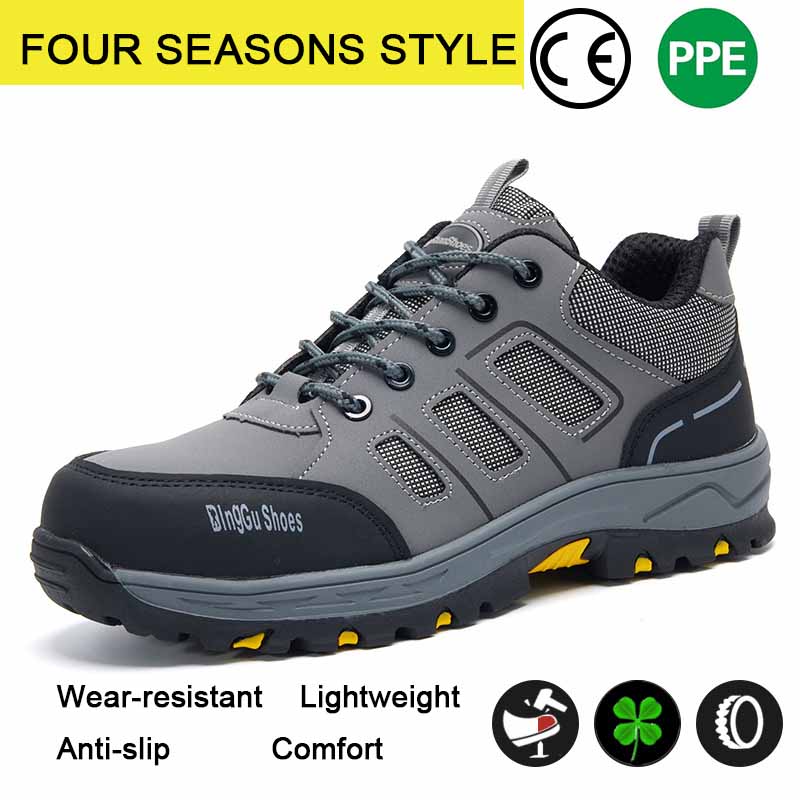 

Oulylan Work Lightweight Safety Tennis Labor Sport Sneakers Steel Toes Men Hiking for Adult Men Suitable for Daily Wear 38