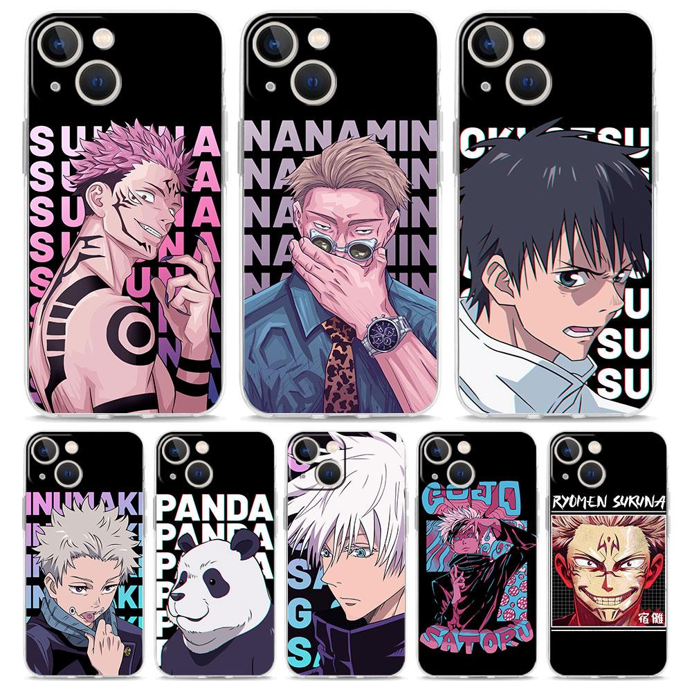 

Роскошный прозрачный мягкий чехол Dark Jujutsu Kaisen Gojo Satoru для iPhone 14 13 12 11 Pro Max XS X XR SE 7 8 Plus, противоударный чехол