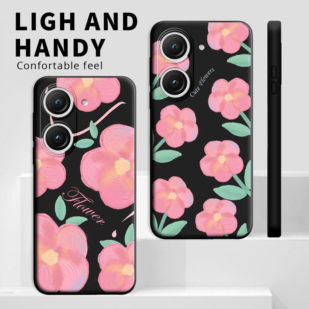 For Asus Zenfone 9 (AI2202) Case Cartoon Cute Cat Flower Shockproof Silicone Soft Phone Case For Zenfone 10 (AI2302) Back Cover