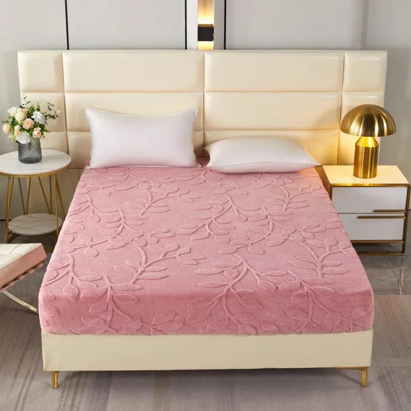 2024 nowy wysokiej klasy lekki luksusowy pogrubiony i powiększony ciepły 280 gramów jednostronny żakardowy materac Shu z bawełny aksamitnej