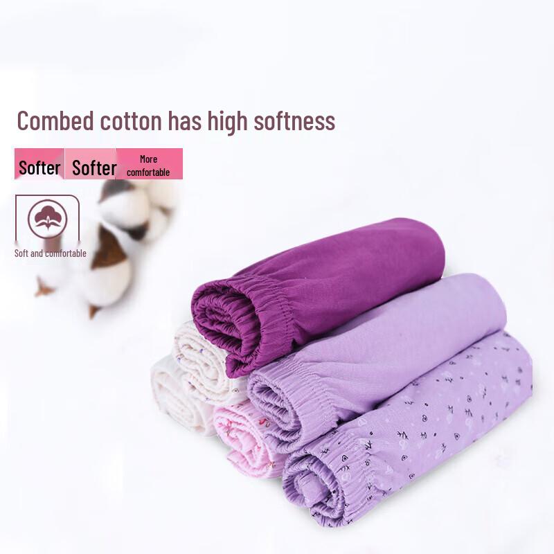 FitonTon Women's Plus Size High-Waist Cotton Briefs (5-Pack)