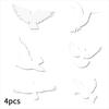 White Removable Window Stickers Electrostatic Glass Decorative Stickers Warning Crash Bird Sticker Anticollision