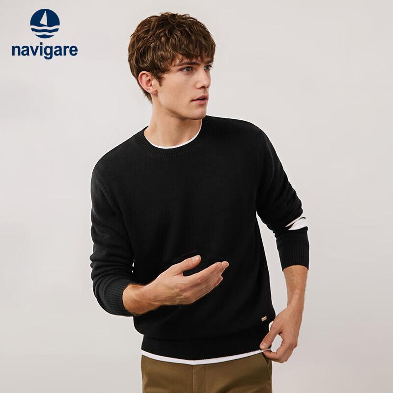 

Navigare Men s 100% Wool Round Neck Pullover Sweater XL/52