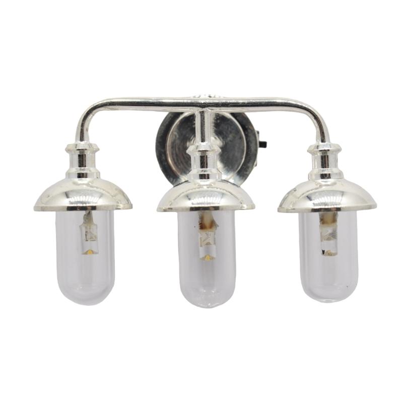 

Sconce Bedroom Wall Lamp Miniature Furniture Model Doll Houses Accessory Realistic Lighting Toy Playset 1:12 1