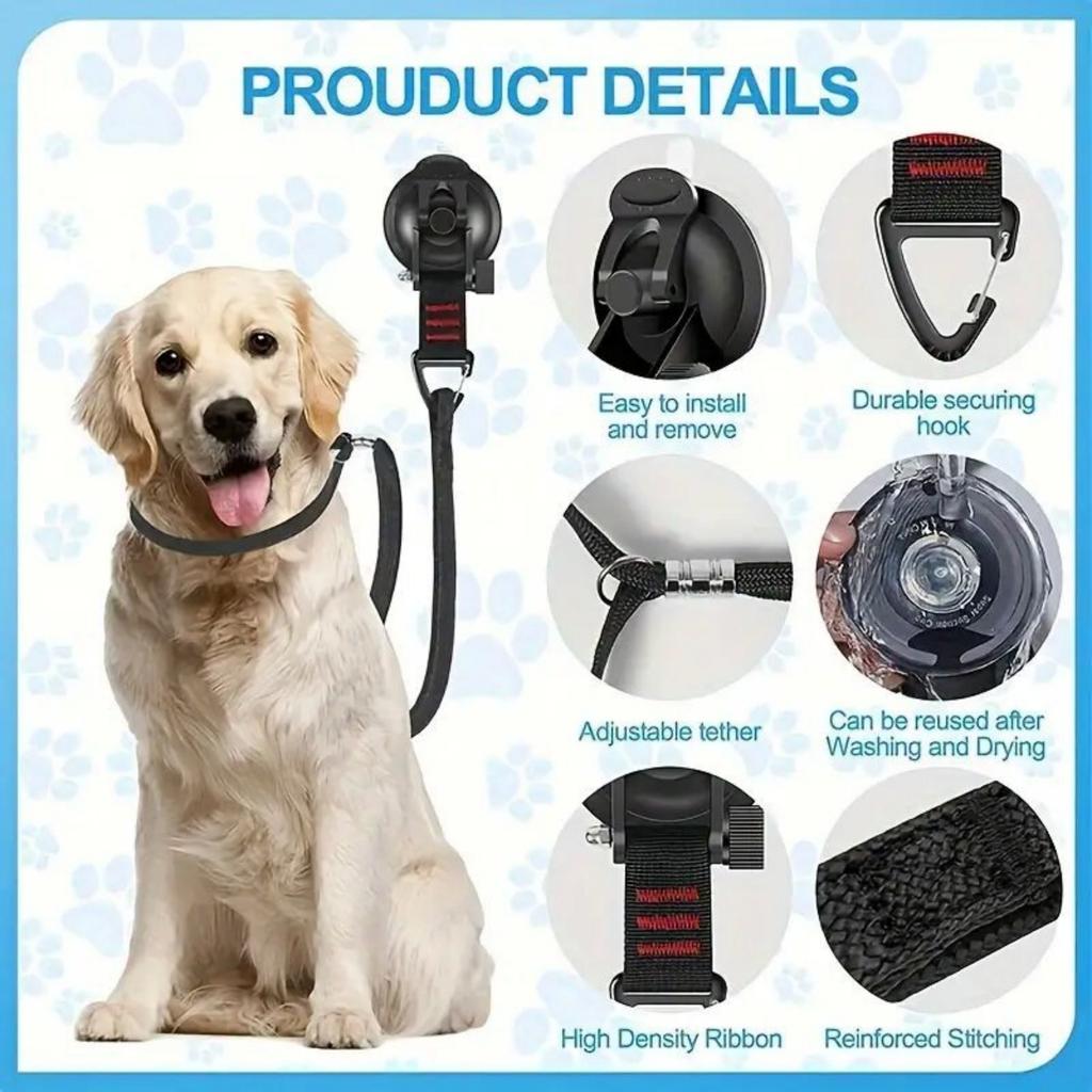 Adjustable Pet Grooming Loops Dog Bathing Fixer Traction Rope Cat Noose Beauty Table Sling with Suction Cup Hook for Pet Restrai