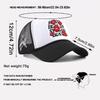 Red lip hat sun hat personality wide brim multi-color alphabet hat truck driver cap baseball cap