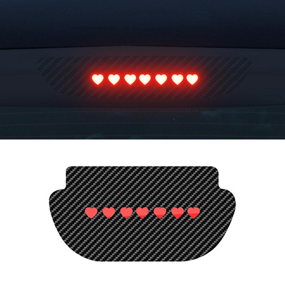 

Для Tesla Model Y Car High Mounted Stop Lamp Carbon Car Brake Projection Board ПВХ Мягкая наклейка Верхняя задняя фара Эмблема Наклейки