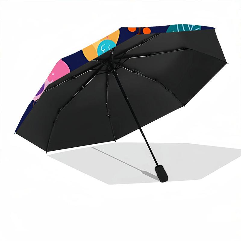 1pc Birds Nature Automatic Open/Close Umbrella - Compact Travel Umbrella with 8-Rib Durable Frame, Lightweight & Portable Design Z10