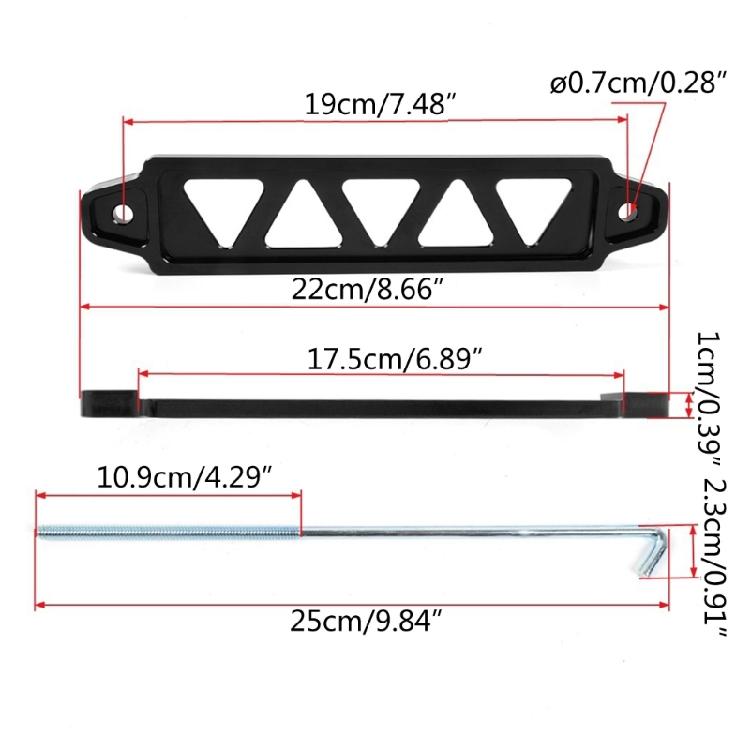 220mm Battery Auto Battery Tie Down Mount Holder Bracket Brace Bar Universal
