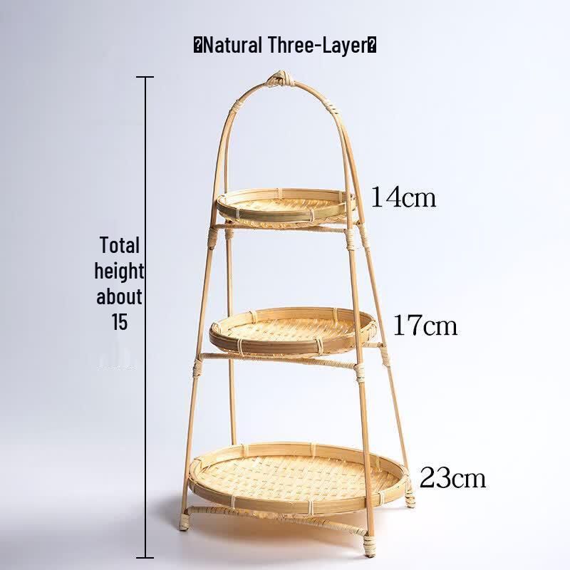 Hand-Woven Bamboo Serving Basket