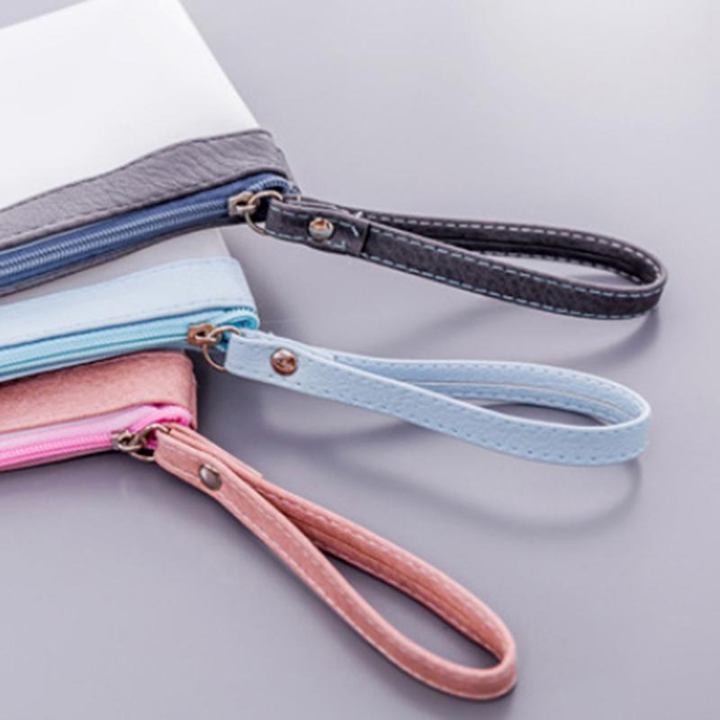 Solid Color Transparent Matte Pencil Bag Jelly Glue Student Pencil Bag Stationery Pencil Case