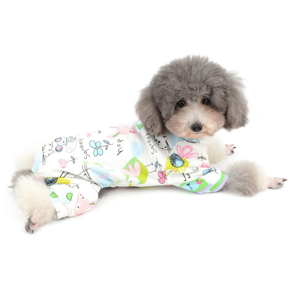 ZUNEA Dog Jumpsuit Pajamas Romper for Small Dogs Stylish and Cute Mouse Pattern Dog Wear Loungewear Sleepwear Shedding Prevention Pet Clothes Dog