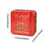 WTEMPO Square Printed Empty Metal Box Christmas Party Favors Christmas Gift Packaging Box Wedding Decorations