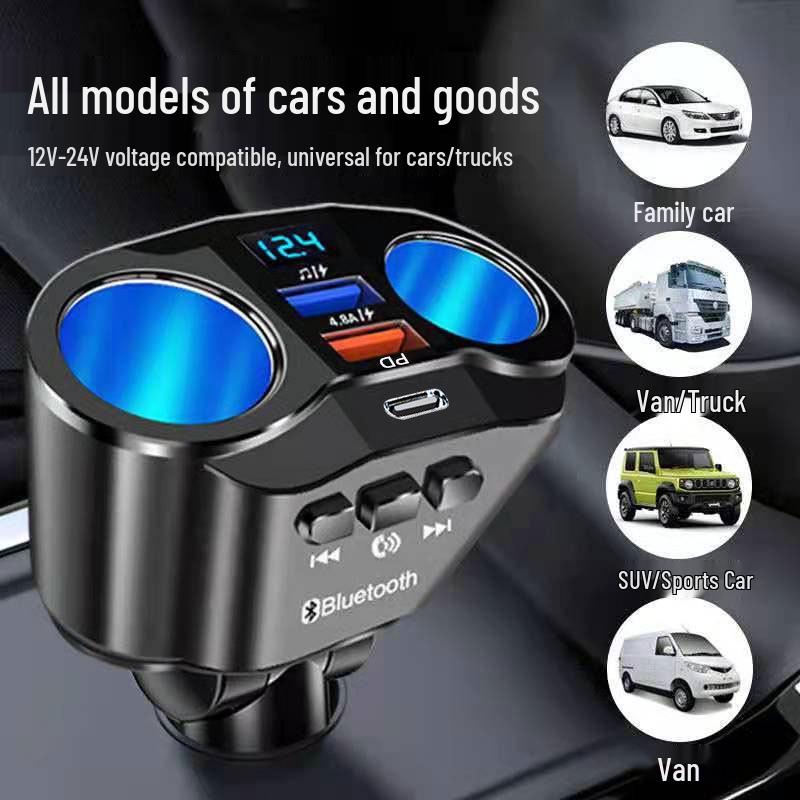 Multi-Function Car Bluetooth Receiver & MP3 Player with Lossless Sound and Fast Charging