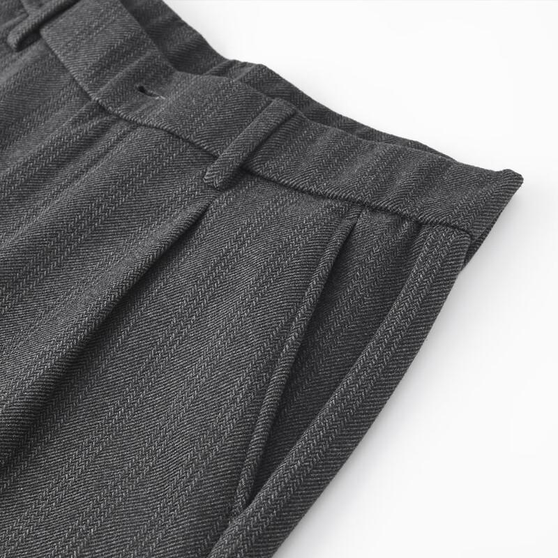 FIRS Men's Thickened Business Casual Straight-Leg Trousers