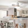 Remote-Controlled Flower-shaped 6-Leaf E27/26 Chandelier Fan Light - Super Silent