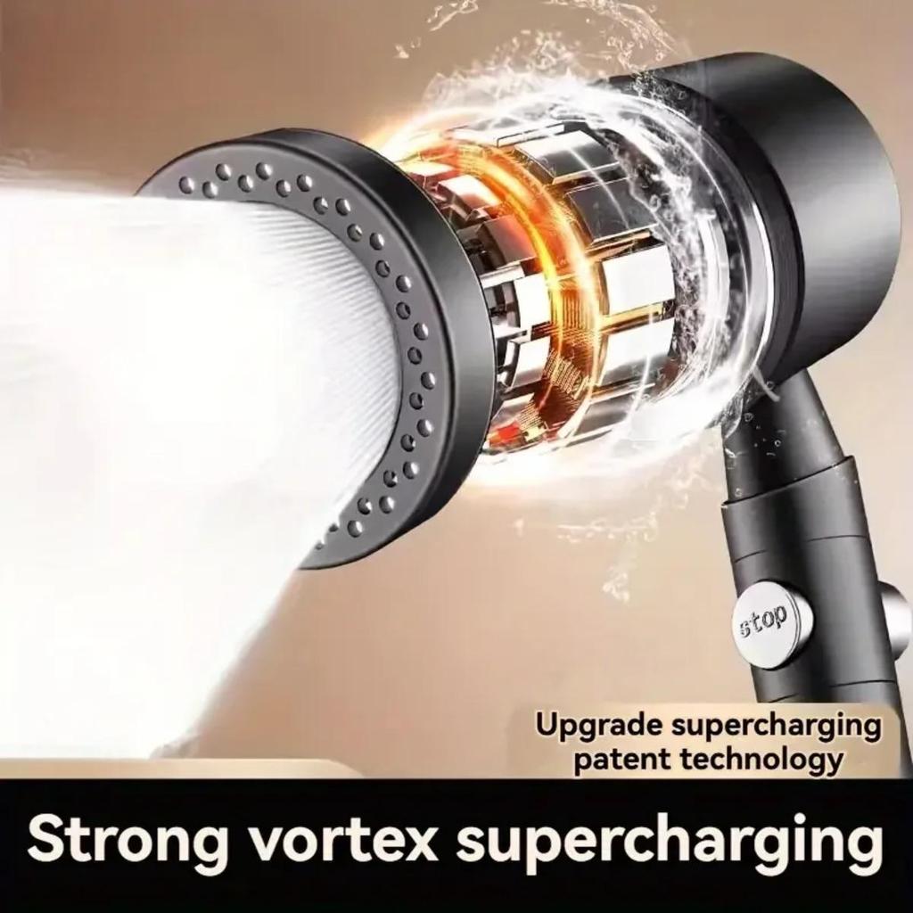 Chuveiro de Alta Pressão Economizador de Água com Filtro 5 Modos Chuveiro de Mão Parada com um Botão Acessórios de Banheiro