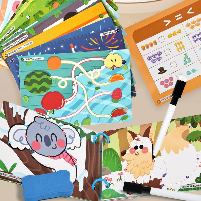 Montessori Reusable Scene Sticker Books for Kids DIY Cartoon Learning Toy