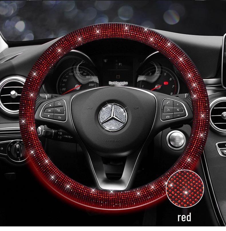 Red Diamond Auto Lendenstütze & Nackenkissen Set - Robuste eingelegte Edelsteine