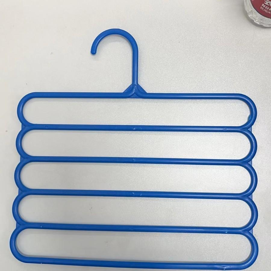 Modern Plastic 5tier Pants Rack With Multiple Storage For Closet Organization