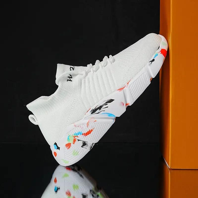 Fashion Running Casual Gym Outdoor Comfortable Fashion Sneakers For Women Socks Running Shoes Men Lightweight Breathable Casual Sports