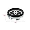 Toyota 2026 Neue Radkappen 4 Stück 60mm Auto Radnabenkappe Logo Aufkleber Felgenabdeckung Emblem Aufkleber Toyota Corol Autoaufkleber