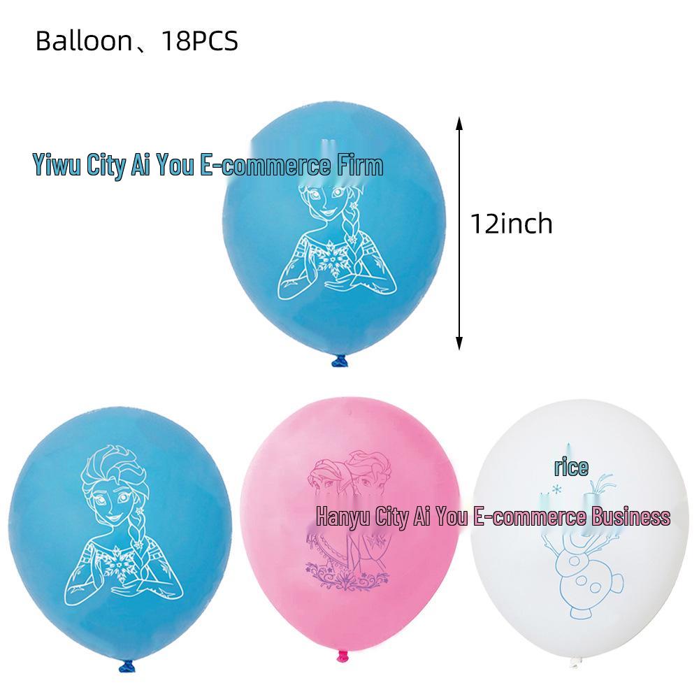 Pink Frozen Elsa Birthday Party Tableware Set: Plates, Napkins, and Decorations
