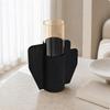 Black Metal Vase with Glass Vessel Decorative Sculptural Sleek